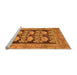 Sideview of Machine Washable Abstract Orange Modern Area Rugs, wshabs1672org