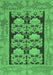 Machine Washable Abstract Emerald Green Modern Area Rugs, wshabs1672emgrn