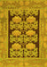 Machine Washable Abstract Yellow Modern Rug, wshabs1672yw