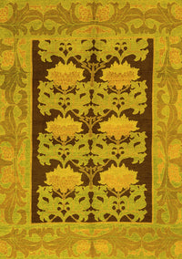 Abstract Yellow Modern Rug, abs1672yw