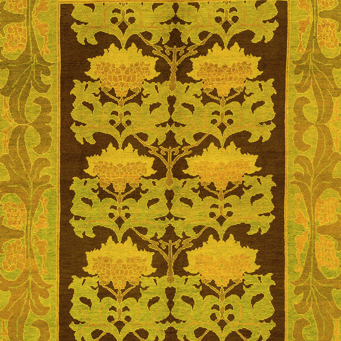 Abstract Yellow Modern Rug, abs1672yw