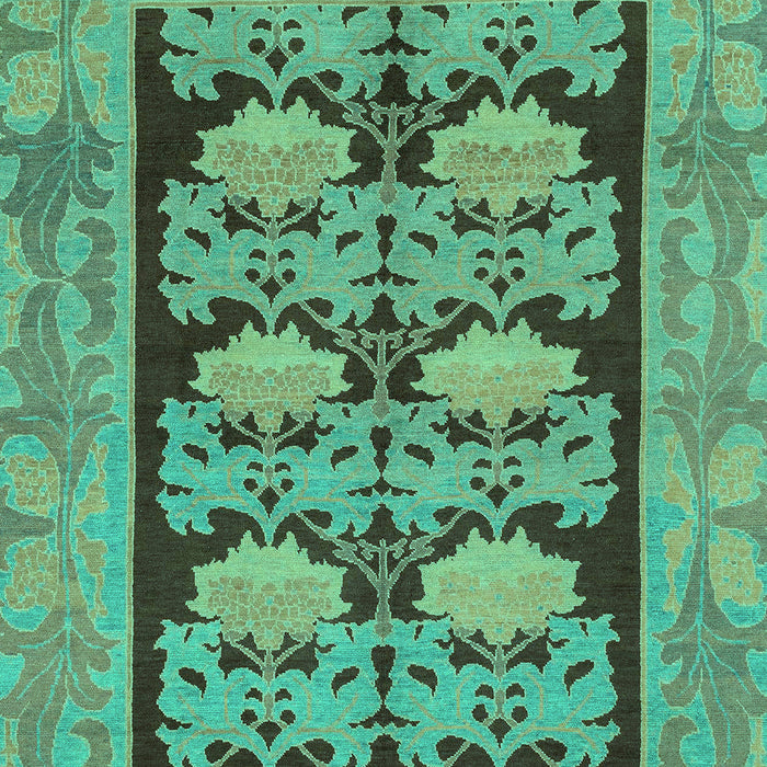 Machine Washable Abstract Turquoise Modern Area Rugs, wshabs1672turq