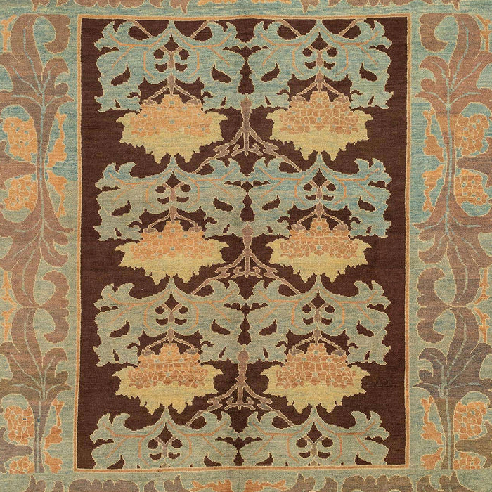 Abstract Copper Green Modern Rug, abs1672