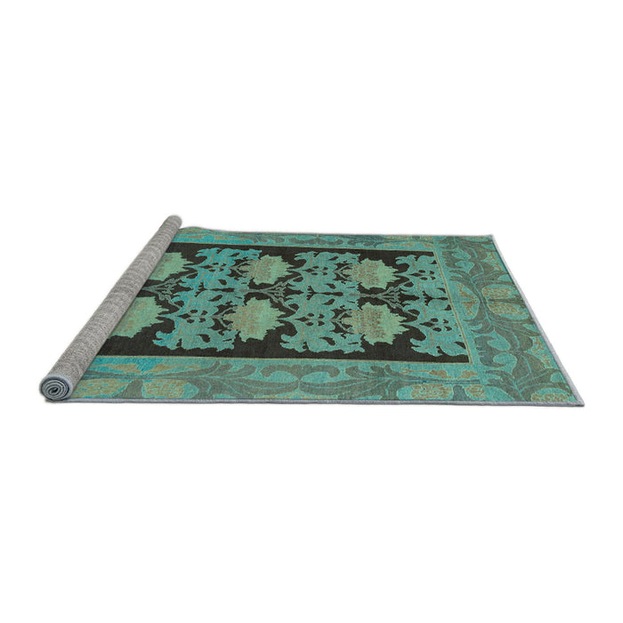 Sideview of Machine Washable Abstract Light Blue Modern Rug, wshabs1672lblu