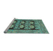 Sideview of Machine Washable Abstract Light Blue Modern Rug, wshabs1672lblu