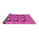 Sideview of Abstract Pink Modern Rug, abs1672pnk