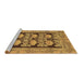 Sideview of Machine Washable Abstract Brown Modern Rug, wshabs1672brn