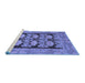 Sideview of Machine Washable Abstract Blue Modern Rug, wshabs1672blu