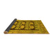 Sideview of Abstract Yellow Modern Rug, abs1672yw