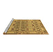 Sideview of Machine Washable Abstract Brown Modern Rug, wshabs1673brn