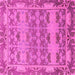 Square Machine Washable Abstract Pink Modern Rug, wshabs1673pnk