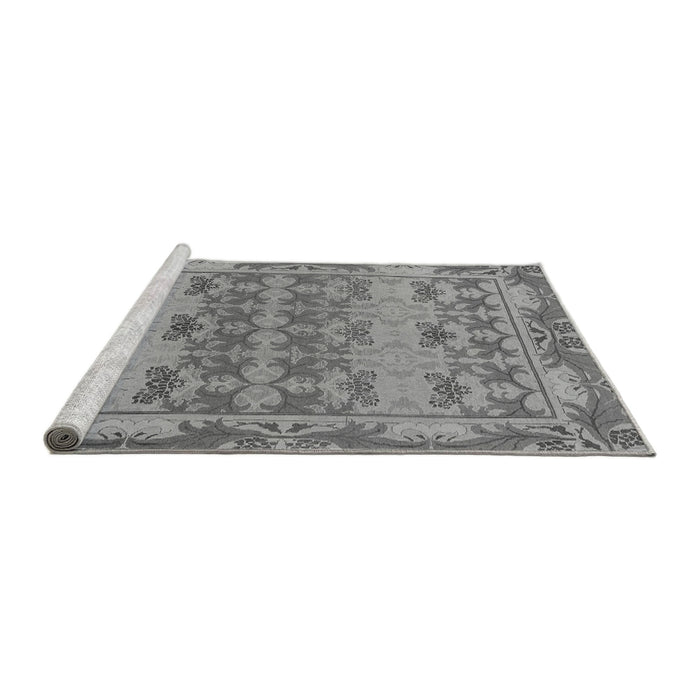 Sideview of Machine Washable Abstract Gray Modern Rug, wshabs1673gry