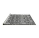 Sideview of Machine Washable Abstract Gray Modern Rug, wshabs1673gry