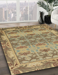 Abstract Brown Modern Rug, abs1673