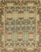 Machine Washable Abstract Brown Rug, wshabs1673