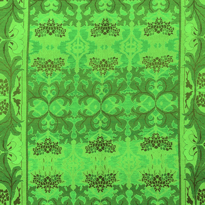 Machine Washable Abstract Green Modern Area Rugs, wshabs1673grn