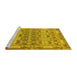 Sideview of Machine Washable Abstract Yellow Modern Rug, wshabs1673yw