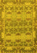 Machine Washable Abstract Yellow Modern Rug, wshabs1673yw