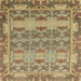 Square Abstract Brown Modern Rug, abs1673