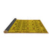 Sideview of Abstract Yellow Modern Rug, abs1673yw