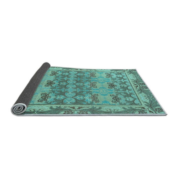 Sideview of Abstract Light Blue Modern Rug, abs1673lblu