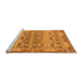 Sideview of Machine Washable Abstract Orange Modern Area Rugs, wshabs1673org