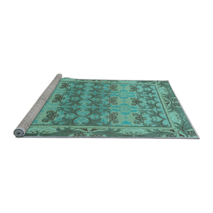 Sideview of Machine Washable Abstract Light Blue Modern Rug, wshabs1673lblu