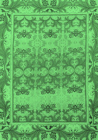 Abstract Emerald Green Modern Rug, abs1673emgrn