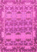 Machine Washable Abstract Pink Modern Rug, wshabs1673pnk