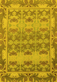 Abstract Yellow Modern Rug, abs1673yw