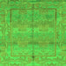 Square Oriental Green Traditional Rug, abs1674grn