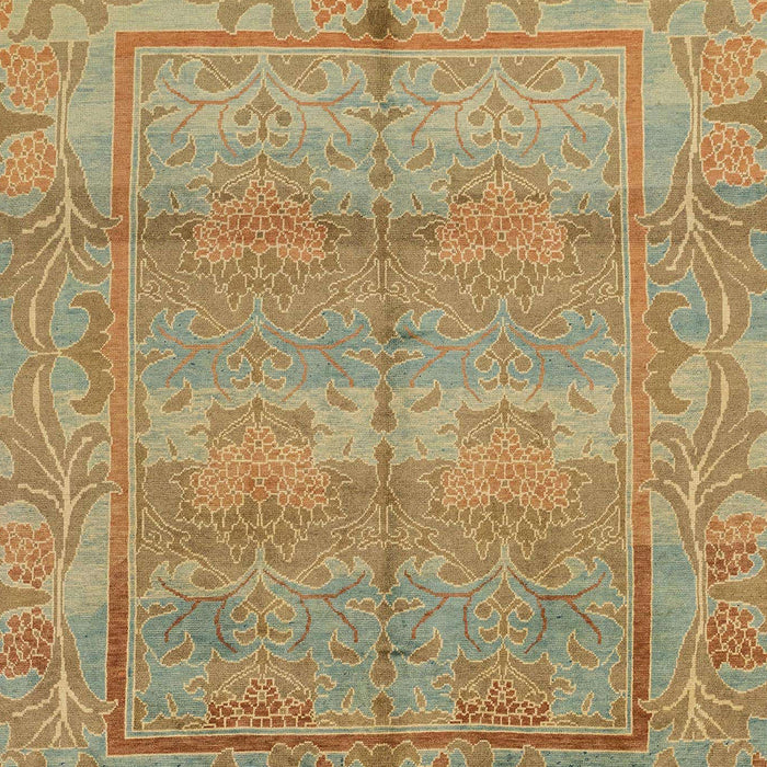 Machine Washable Abstract Metallic Gold Rug, wshabs1674