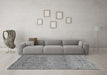 Machine Washable Oriental Gray Traditional Rug in a Living Room,, wshabs1674gry