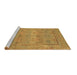 Sideview of Machine Washable Oriental Brown Traditional Rug, wshabs1674brn