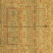 Square Oriental Brown Traditional Rug, abs1674brn