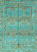 Oriental Light Blue Traditional Rug, abs1674lblu