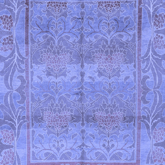 Machine Washable Oriental Blue Traditional Rug, wshabs1674blu