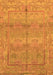 Machine Washable Oriental Orange Traditional Area Rugs, wshabs1674org