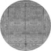 Round Oriental Gray Traditional Rug, abs1674gry