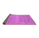 Sideview of Oriental Purple Traditional Rug, abs1674pur