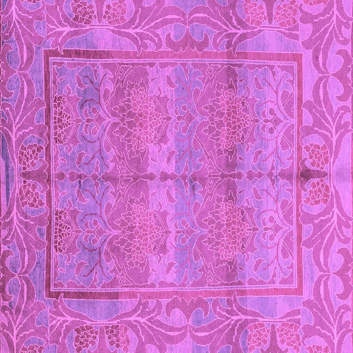 Square Machine Washable Oriental Purple Traditional Area Rugs, wshabs1674pur