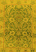 Machine Washable Abstract Yellow Modern Rug, wshabs1675yw