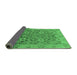 Sideview of Abstract Emerald Green Modern Rug, abs1675emgrn