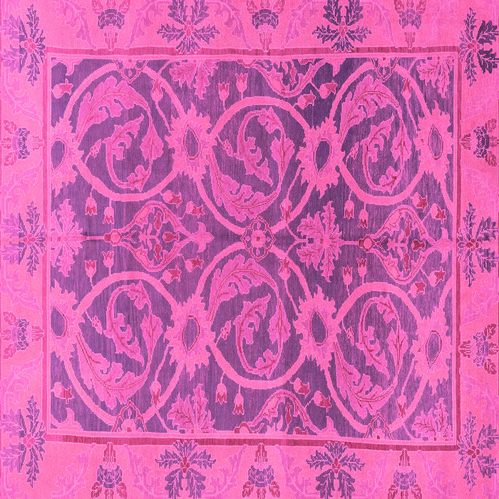 Square Machine Washable Abstract Pink Modern Rug, wshabs1675pnk