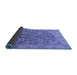 Sideview of Abstract Blue Modern Rug, abs1675blu