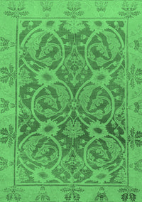 Abstract Emerald Green Modern Rug, abs1675emgrn