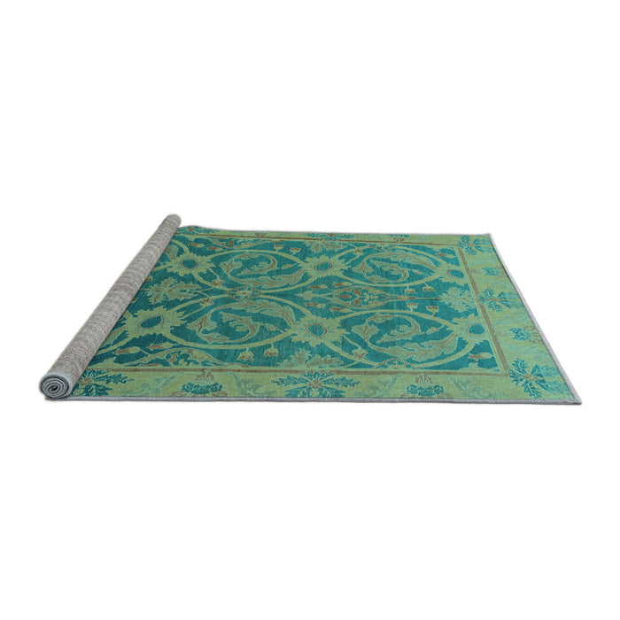 Sideview of Machine Washable Abstract Light Blue Modern Rug, wshabs1675lblu