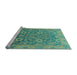 Sideview of Machine Washable Abstract Light Blue Modern Rug, wshabs1675lblu