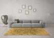 Machine Washable Abstract Brown Modern Rug in a Living Room,, wshabs1675brn