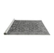 Sideview of Machine Washable Abstract Gray Modern Rug, wshabs1675gry